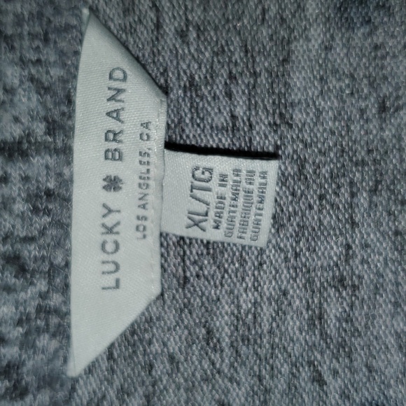 Lucky Brand Grey Polka Dot Tie Front Soft Cardigan XL - Picture 3 of 8